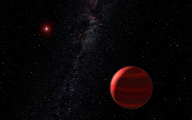 Red object middle black space free wallpaper for desktop - medium preview image