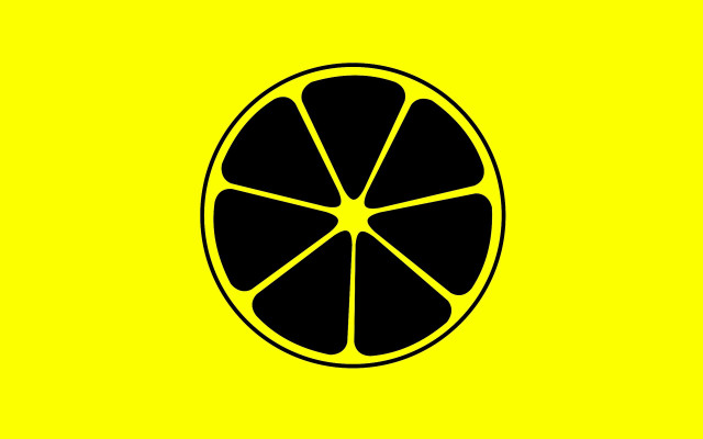 Black yellow lemon slice gradient free wallpaper for desktop - medium preview image