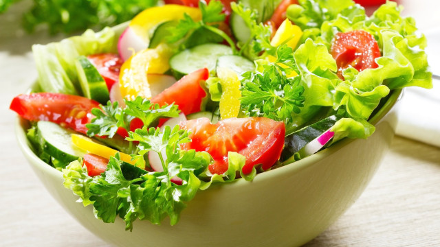 Salad vegetables table napkin rayonism free wallpaper for desktop - medium preview image