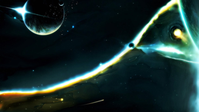 Black hole distant star space free wallpaper for desktop - medium preview image
