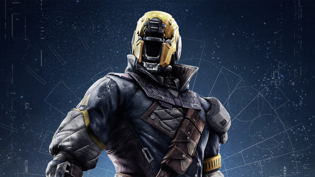 Space astronaut stars blue background free wallpaper for desktop - medium preview image