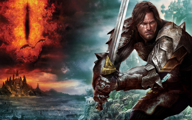 Armor sword dragon fire castle free wallpaper for desktop - medium preview image