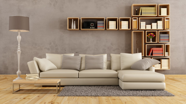 Living room couch shelf lamp free wallpaper for desktop - medium preview image