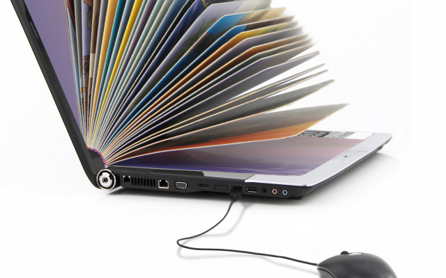 Laptop book mouse computer art free wallpaper for desktop - medium preview image