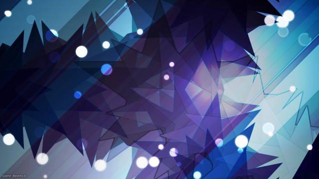 Blue abstract white circles lines free wallpaper for desktop - medium preview image