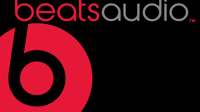 Beats audio red black logo free wallpaper for desktop - medium preview image