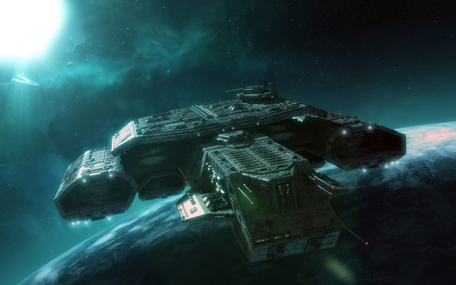 Space station earth bright sun #2 free wallpaper for desktop - medium preview image