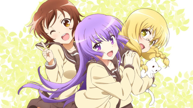 Anime girls purple hair cat free wallpaper for desktop - medium preview image