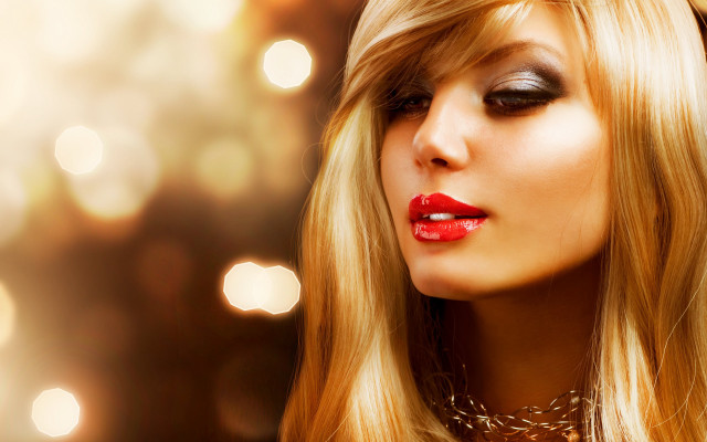 Blonde lipstick bokeh moon gothic free wallpaper for desktop - medium preview image