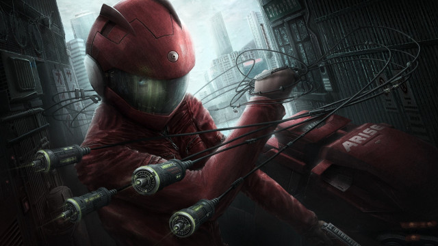 Man in red suit machine free wallpaper for desktop - medium preview image