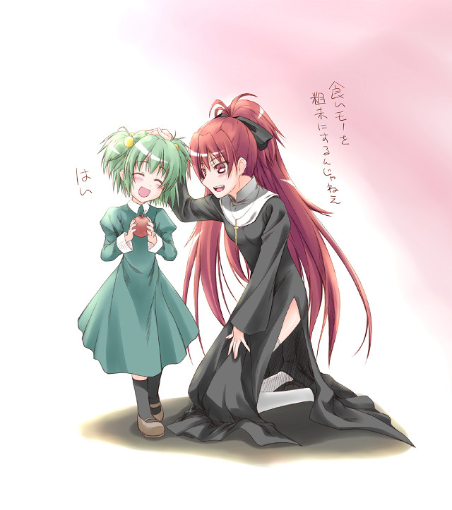 Anime characters sitting rock together free wallpaper for tablet - medium preview image