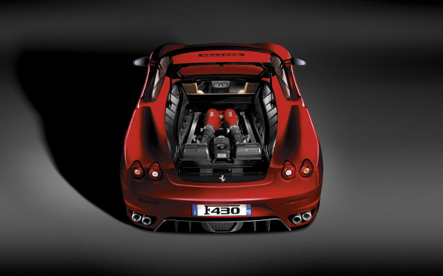 Red sports car engine open #3 free wallpaper for desktop - medium preview image