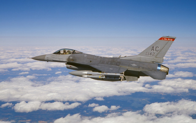 Fighter jet clouds blue sky #5 free wallpaper for desktop - medium preview image