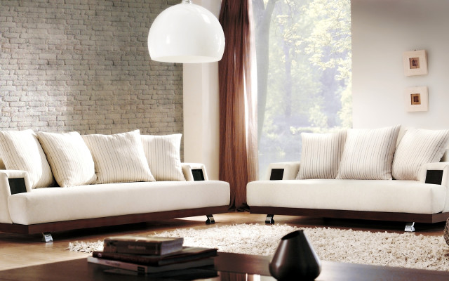 Living room couch chair lamp free wallpaper for desktop - medium preview image