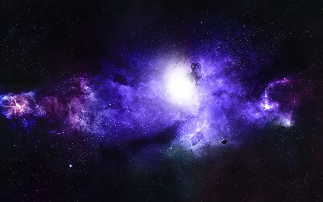 Purple blue galaxy stars brightlight free wallpaper for desktop - medium preview image