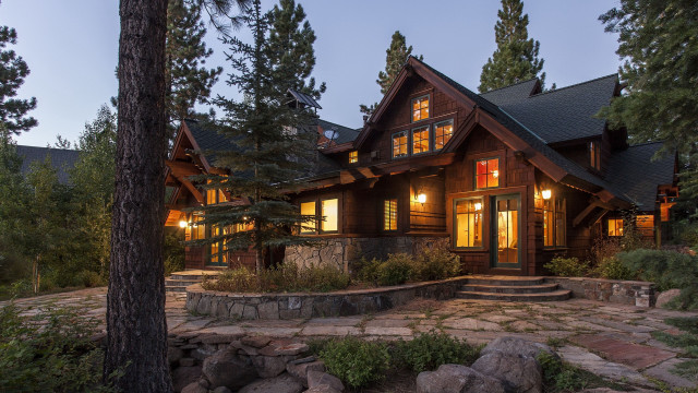 Large house stone walkway tree free wallpaper for desktop - medium preview image