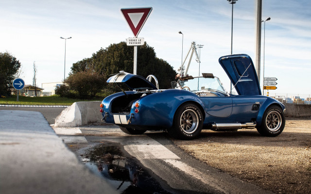 Blue sports car hood open #3 free wallpaper for desktop - medium preview image