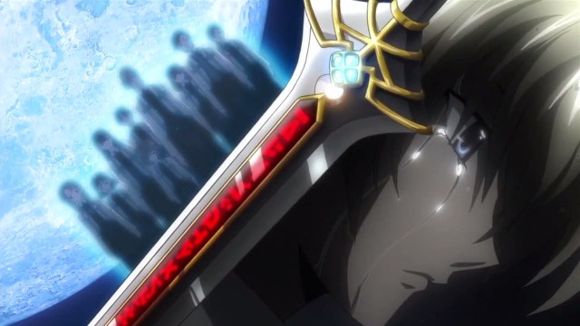 Anime character sword moon blue free wallpaper for desktop - medium preview image