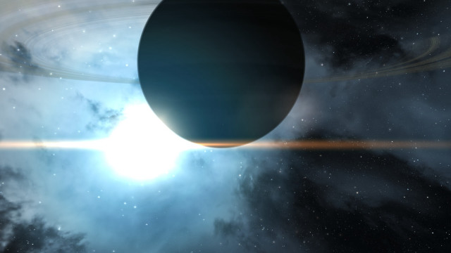 Black hole sky bright light free wallpaper for desktop - medium preview image