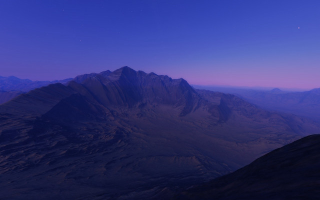Mountain range purple sky stars free wallpaper for desktop - medium preview image