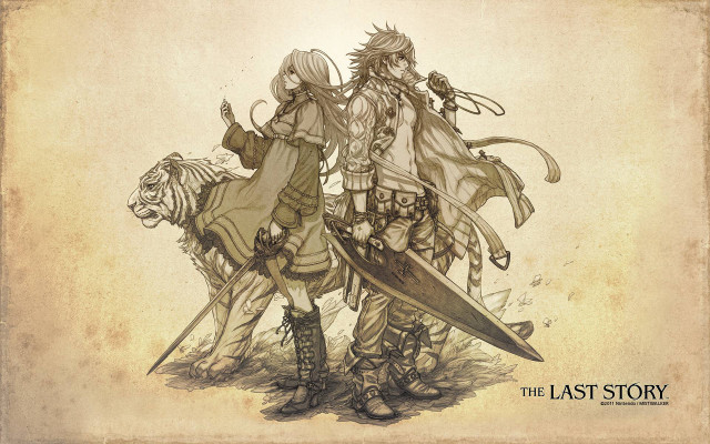 Two people horse sword shield free wallpaper for desktop - medium preview image