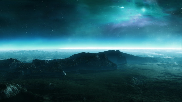Distant planet space bright star free wallpaper for desktop - medium preview image