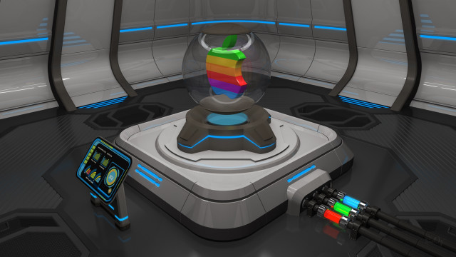 Futuristic room colorful object remote free wallpaper for desktop - medium preview image