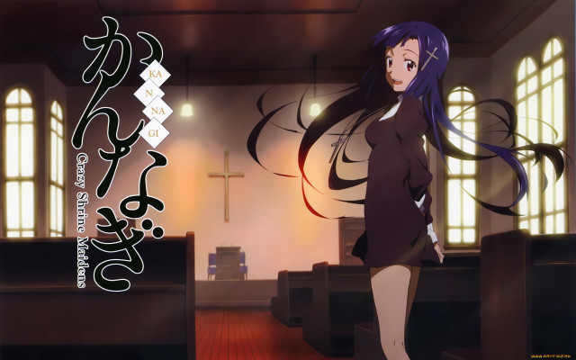 Woman church long hair cross free wallpaper for desktop - medium preview image