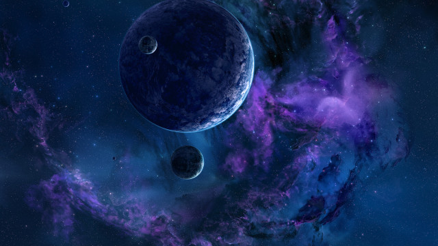 Space planet group star background free wallpaper for desktop - medium preview image
