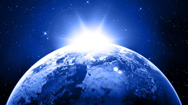 Blue earth star bright light free wallpaper for desktop - medium preview image