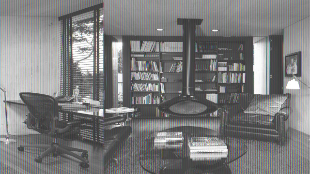 Living room bookshelves chair table free wallpaper for desktop - medium preview image