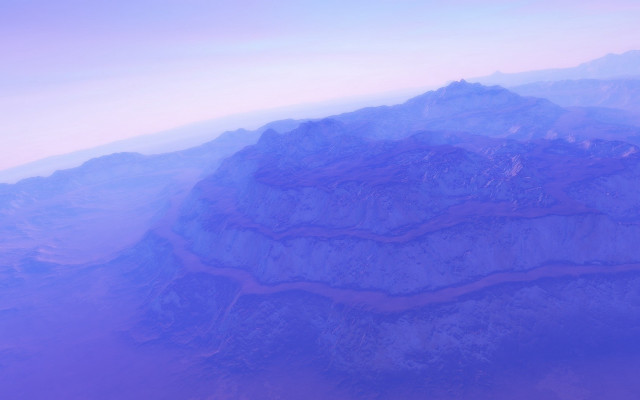 Mountain river plane synchromism matte free wallpaper for desktop - medium preview image