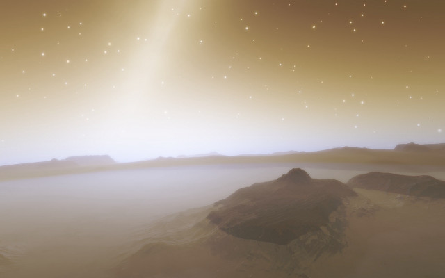 Distant planet bright star volumetric free wallpaper for desktop - medium preview image