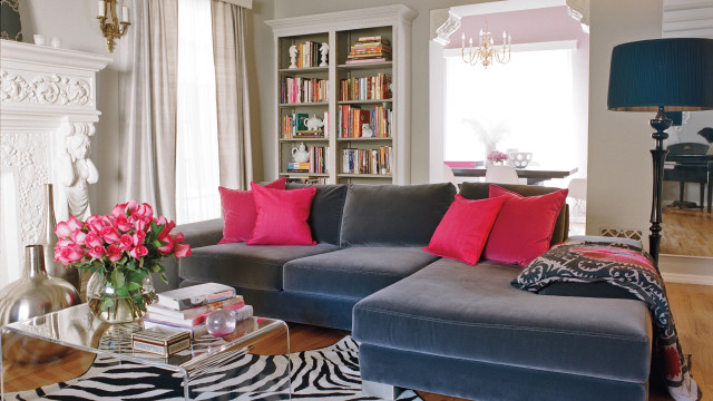 Living room couch fireplace flower free wallpaper for desktop - medium preview image