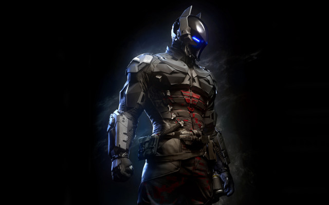Batman armor glowing eyes dark free wallpaper for desktop - medium preview image