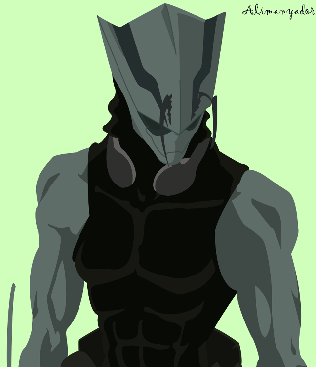 Stylized man armor sword green free wallpaper for tablet - medium preview image