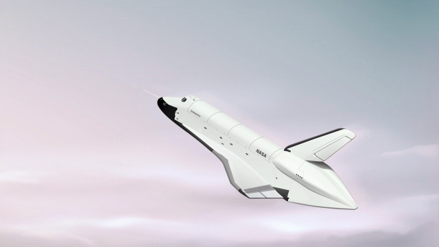 White jet rocket clouds space free wallpaper for desktop - medium preview image