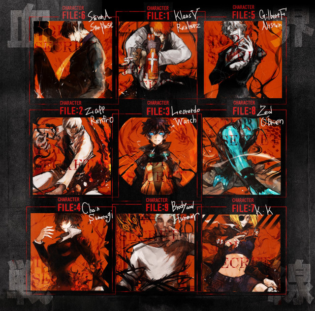 Anime characters red black backgrounds free wallpaper for tablet - medium preview image