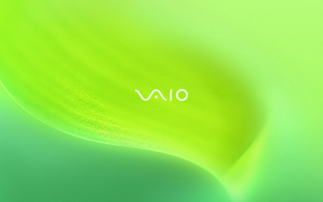 Green flower vaio logo minimalism free wallpaper for desktop - medium preview image