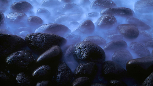 Rocks water bubbles land art free wallpaper for desktop - medium preview image