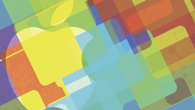 Colorful apple rainbow black white free wallpaper for desktop - medium preview image