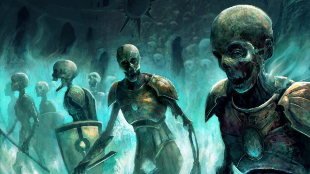 Zombies cave man sword magic free wallpaper for desktop - medium preview image