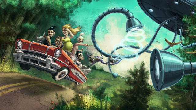 Car people man flying camera free wallpaper for desktop - medium preview image