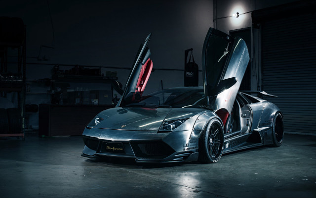Silver sports car doors open #4 free wallpaper for desktop - medium preview image