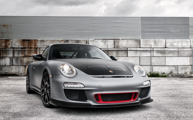 Grey sports car parked building #3 free wallpaper for desktop - medium preview image