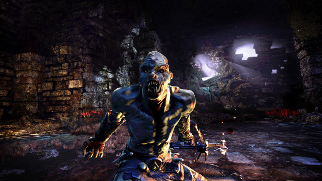 Creepy cave creature flashlight glowing free wallpaper for desktop - medium preview image