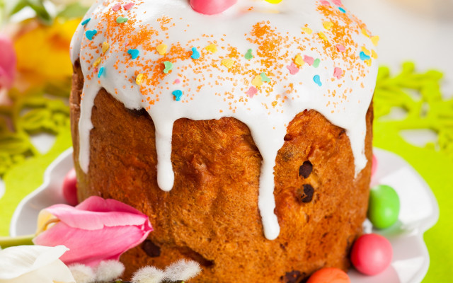 Easter cake sprinkles flowers food free wallpaper for desktop - medium preview image