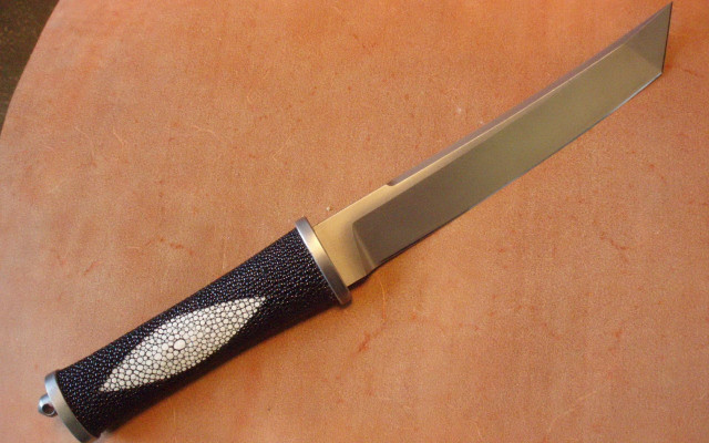 Knife black handle table pattern free wallpaper for desktop - medium preview image