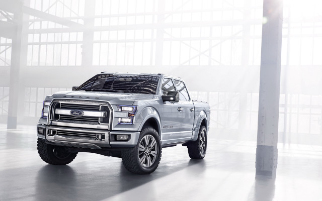 Silver truck hood up light free wallpaper for desktop - medium preview image