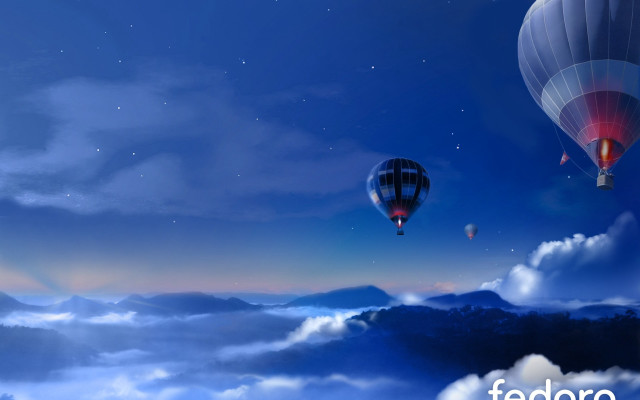 Hot air balloons night mountains free wallpaper for desktop - medium preview image